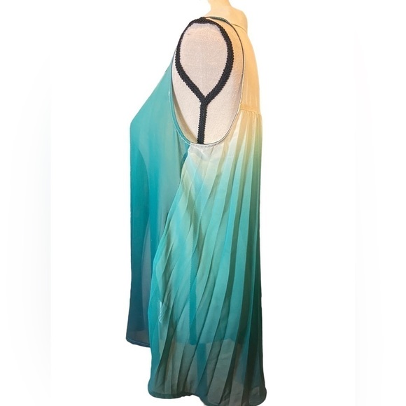 altar’d State Ombré Button Up w Collar Waterfall Tank Top Women’s Shirt Small - Picture 2 of 4